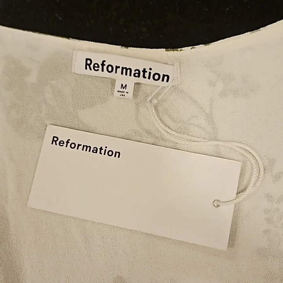 💕REFORMATION💕 Leni Dress ~ Sage Brush Floral Print Medium M NWT
